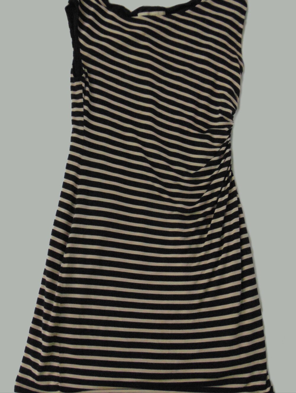 LOFT Striped Sleeveless Dress – Size M – Black & Cream